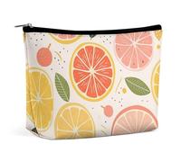 FZQVSGW Small Cosmetic Bag Elegant Roomy Cat Under Blanket Makeup Bags Portable Zipper Pouch Lipstick Bag Travel Toiletry Bag for Best Friend Gift, Colorful Fruit Print, One Size