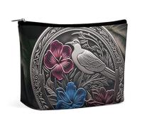 FZQVSGW Small Cosmetic Bag Elegant Roomy Falcon Fighter Makeup Bags Portable Zipper Pouch Lipstick Bag Travel Toiletry Bag for Best Friend Gift, Hibiscus and Ivy, One Size