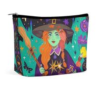 FZQVSGW Small Cosmetic Bag Elegant Roomy Fire And Water Phoenix Makeup Bags Portable Zipper Pouch Lipstick Bag Travel Toiletry Bag for Best Friend Gift, Magic Witch Witchcraft Bohemian, One Size