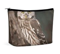FZQVSGW Small Cosmetic Bag Elegant Roomy Hammerhead Sharks Makeup Bags Portable Zipper Pouch Lipstick Bag Travel Toiletry Bag for Best Friend Gift, Wildlife Animal Owl, One Size
