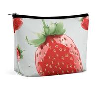 FZQVSGW Small Cosmetic Bag Elegant Roomy Ladybugs Pattern Infinite Speckled Makeup Bags Portable Zipper Pouch Lipstick Bag Travel Toiletry Bag for Best Friend Gift, Lovely Strawberry, One Size