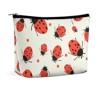 FZQVSGW Small Cosmetic Bag Elegant Roomy Ladybugs Pattern Infinite Speckled Makeup Bags Portable Zipper Pouch Lipstick Bag Travel Toiletry Bag for Best Friend Gift, Ladybugs Pattern Infinite Speckled,