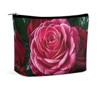 FZQVSGW Small Cosmetic Bag Elegant Roomy Puerto Rico Flags Frog Palm Trees Makeup Bags Portable Zipper Pouch Lipstick Bag Travel Toiletry Bag for Best Friend Gift, Rose flower of many, One Size