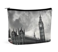 FZQVSGW Small Cosmetic Bag Elegant Roomy Scenic Mountain Waterfall Makeup Bags Portable Zipper Pouch Lipstick Bag Travel Toiletry Bag for Best Friend Gift, London, One Size