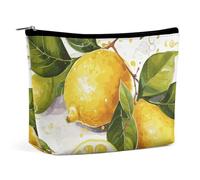 FZQVSGW Small Cosmetic Bag Elegant Roomy Some Lilies of The Valley Makeup Bags Portable Zipper Pouch Lipstick Bag Travel Toiletry Bag for Best Friend Gift, Fruits Lemon, One Size