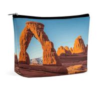 FZQVSGW Small Cosmetic Bag Elegant Roomy Summer Sunflower Makeup Bags Portable Zipper Pouch Lipstick Bag Travel Toiletry Bag for Best Friend Gift, Arches National Park-standard, One Size
