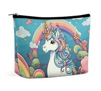 FZQVSGW Small Cosmetic Bag Elegant Roomy Watercolor Duck Makeup Bags Portable Zipper Pouch Lipstick Bag Travel Toiletry Bag for Best Friend Gift, Color horse, One Size