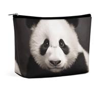 FZQVSGW Small Cosmetic Bag Elegant Roomy White Water Lily Makeup Bags Portable Zipper Pouch Lipstick Bag Travel Toiletry Bag for Best Friend Gift, Cute Black and White Panda, One Size