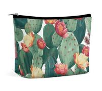 FZQVSGW Small Cosmetic Bag Elegant Roomy Wild Bear Makeup Bags Portable Zipper Pouch Lipstick Bag Travel Toiletry Bag for Best Friend Gift, Green Tropical Plant, One Size