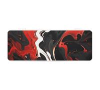 FZQVSGW Stationery Box with Detachable Design Creative Minimalist Storage Box Black And Red Marble ABS Durable Pencil Case 180° Lay-Flat & Secure Snap Closure for Office Supplies