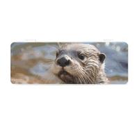 FZQVSGW Stationery Box with Detachable Design Creative Minimalist Storage Box Otter Playing in The Water ABS Durable Pencil Case 180° Lay-Flat & Secure Snap Closure for Office Supplies