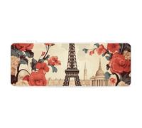 FZQVSGW Stationery Box with Detachable Design Creative Minimalist Storage Box Paris Vintage Floral ABS Durable Pencil Case 180° Lay-Flat & Secure Snap Closure for Office Supplies