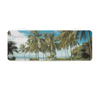 FZQVSGW Stationery Box with Detachable Design Creative Minimalist Storage Box Tropical Coconut Trees Beach ABS Durable Pencil Case 180° Lay-Flat & Secure Snap Closure for Office Supplies