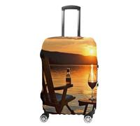 FZQVSGW Suitcase Covers for Luggage Chair And Wine at Sunset Lake Fashion Luggage Cover Washable Protector Waterproof Suitcase Cover Anti-scratch Travel Suitcases Covers Case for 19-32 Inch Luggages