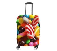 FZQVSGW Suitcase Covers for Luggage Colorful Candy Fashion Luggage Cover Washable Protector Waterproof Suitcase Cover Anti-scratch Travel Suitcases Covers Case for 19-32 Inch Luggages, white, XL