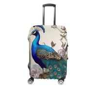 FZQVSGW Suitcase Covers for Luggage Peacock Floral Fashion Luggage Cover Washable Protector Waterproof Suitcase Cover Anti-scratch Travel Suitcases Covers Case for 19-32 Inch Luggages, white, M