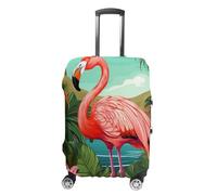 FZQVSGW Suitcase Covers for Luggage Tropical Flamingo Fashion Luggage Cover Washable Protector Waterproof Suitcase Cover Anti-scratch Travel Suitcases Covers Case for 19-32 Inch Luggages, white, L