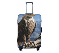 FZQVSLCM A lone eagle Travel Luggage Cover Elastic Washable Suitcase Protector Anti-scratch Thicken Baggage Covers Fit 18-32 Inch, Black, S