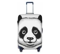 FZQVSLCM Anime Panda Face Travel Luggage Cover Elastic Washable Suitcase Protector Anti-scratch Thicken Baggage Covers Fit 18-32 Inch, Black, L