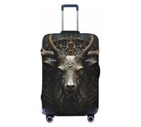 FZQVSLCM Antlers Travel Luggage Cover Elastic Washable Suitcase Protector Anti-scratch Thicken Baggage Covers Fit 18-32 Inch, Black, XL