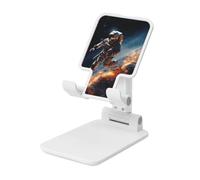 FZQVSLCM Astronaut Flying in Space Cell Phone Stand for Desk Angle Height Adjustable Cell Phone Holder Folding Desktop Phone Stand Portable Cellphone Cradle Desktop Dock Compatible with All Phones