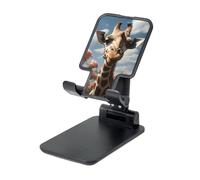 FZQVSLCM Beautiful Giraffe Cell Phone Stand for Desk Angle Height Adjustable Cell Phone Holder Folding Desktop Phone Stand Portable Cellphone Cradle Desktop Dock Compatible with All Phones