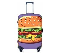 FZQVSLCM Cartoon Hamburger Travel Luggage Cover Elastic Washable Suitcase Protector Anti-scratch Thicken Baggage Covers Fit 18-32 Inch, Black, XL