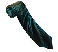 FZQVSLCM Close-Up of Peacock Feathers Mens Ties Classic Silk Tie Formal Neckties Woven Jacquard Neck Ties, Black, One Size