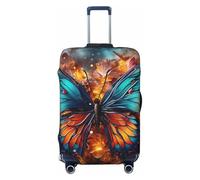 FZQVSLCM Color butterfly background Travel Luggage Cover Elastic Washable Suitcase Protector Anti-scratch Thicken Baggage Covers Fit 18-32 Inch, Black, S