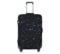 FZQVSLCM Constellations and stars pattern Travel Luggage Cover Elastic Washable Suitcase Protector Anti-scratch Thicken Baggage Covers Fit 18-32 Inch, Black, L