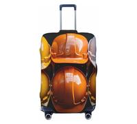 FZQVSLCM Construction helmets Travel Luggage Cover Elastic Washable Suitcase Protector Anti-scratch Thicken Baggage Covers Fit 18-32 Inch, Black, L