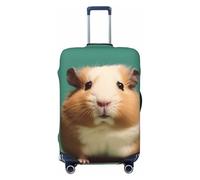 FZQVSLCM Cute and weird hamster Travel Luggage Cover Elastic Washable Suitcase Protector Anti-scratch Thicken Baggage Covers Fit 18-32 Inch, Black, L