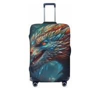 FZQVSLCM Dragon art Travel Luggage Cover Elastic Washable Suitcase Protector Anti-scratch Thicken Baggage Covers Fit 18-32 Inch, Black, S