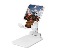 FZQVSLCM Fantasy Farm Tractor Cell Phone Stand for Desk Angle Height Adjustable Cell Phone Holder Folding Desktop Phone Stand Portable Cellphone Cradle Desktop Dock Compatible with All Phones