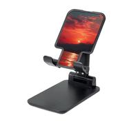 FZQVSLCM Fiery red Sunset Cell Phone Stand for Desk Angle Height Adjustable Cell Phone Holder Folding Desktop Phone Stand Portable Cellphone Cradle Desktop Dock Compatible with All Phones