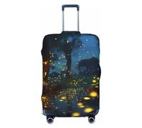 FZQVSLCM Fireflies Travel Luggage Cover Elastic Washable Suitcase Protector Anti-scratch Thicken Baggage Covers Fit 18-32 Inch, Black, XL