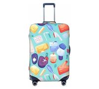 FZQVSLCM Gradient medical items pattern Travel Luggage Cover Elastic Washable Suitcase Protector Anti-scratch Thicken Baggage Covers Fit 18-32 Inch, Black, XL