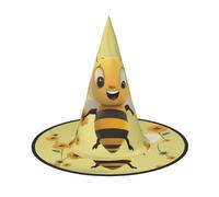 FZQVSLCM - Happy Bee Witch Hat Oversized Halloween Witch Hat Witch Hats for Women Men Cosplay Party Accessory 1