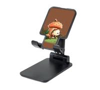 FZQVSLCM Hedgehog and Mushroom Cell Phone Stand for Desk Angle Height Adjustable Cell Phone Holder Folding Desktop Phone Stand Portable Cellphone Cradle Desktop Dock Compatible with All Phones