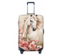 FZQVSLCM Horse Image Travel Luggage Cover Elastic Washable Suitcase Protector Anti-scratch Thicken Baggage Covers Fit 18-32 Inch, Black, M