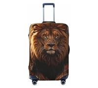 FZQVSLCM Lion image Travel Luggage Cover Elastic Washable Suitcase Protector Anti-scratch Thicken Baggage Covers Fit 18-32 Inch, Black, S