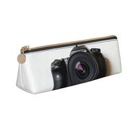 FZQVSLCM Pencil Case Leather Pen Bags Travel Makeup Bag Camera hanging on white wall Toiletry Bag Portable Cosmetic Bags Coin Purse