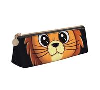 FZQVSLCM Pencil Case Leather Pen Bags Travel Makeup Bag Cute cartoon lion Toiletry Bag Portable Cosmetic Bags Coin Purse