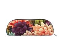 FZQVSLCM Pencil Case Leather Pen Bags Travel Makeup Bag Flowers as background Toiletry Bag Portable Cosmetic Bags Coin Purse, Gold, One Size