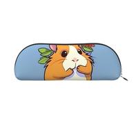 FZQVSLCM Pencil Case Leather Pen Bags Travel Makeup Bag Guinea Toiletry Bag Portable Cosmetic Bags Coin Purse, Silver, One Size