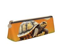 FZQVSLCM Pencil Case Leather Pen Bags Travel Makeup Bag Tortoise Turtle Jumping Toiletry Bag Portable Cosmetic Bags Coin Purse