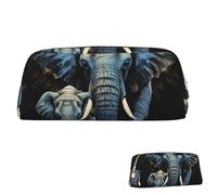 FZQVSLCM Pencil Case Leather Pen Bags Travel Makeup Bag Two elephants Toiletry Bag Portable Cosmetic Bags Coin Purse, Gold, One Size