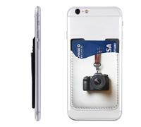 FZQVSLCM Phone Wallet Stick on,Phone Card Holder for Back of Phone Case,Leather Cellphone Cases Camera hanging on white wall Credit Card Sleeve Credit Card Holder for Cell Phone,ID Cards Pouch