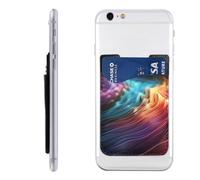 FZQVSLCM Phone Wallet Stick on,Phone Card Holder for Back of Phone Case,Leather Cellphone Cases Colored lines Credit Card Sleeve Credit Card Holder for Cell Phone,ID Cards Pouch