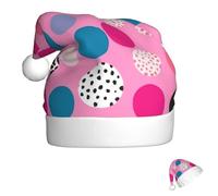 FZQVSLCM Santa Hat Crazy polka dots Christmas Hat with Plush Brim Santa Claus Hats Thicken Xmas Hats Party Headwear
